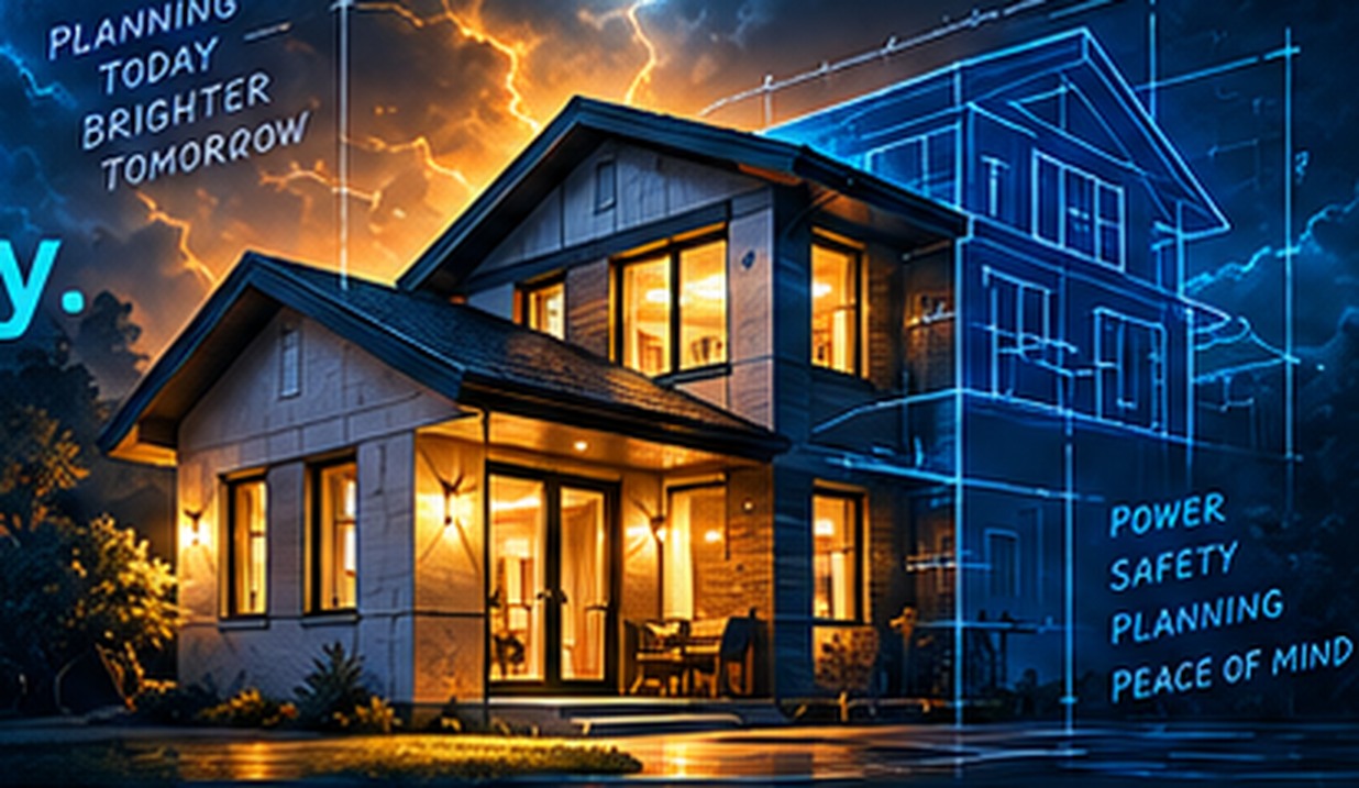 Modern home illuminated at night